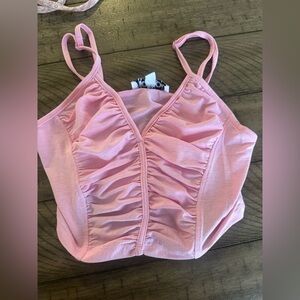 Tic Toc pink Crop top with adjustable Straps